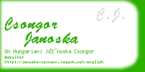 csongor janoska business card